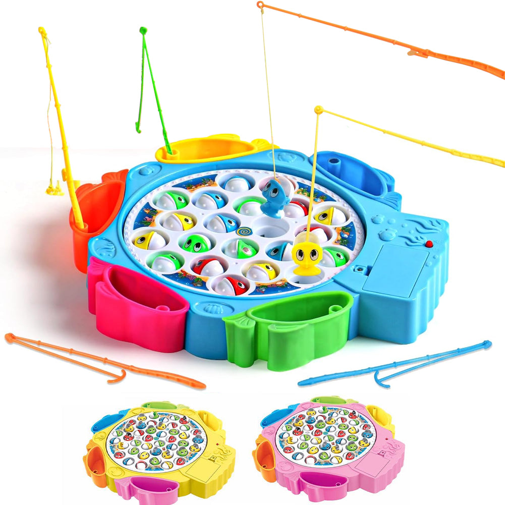Gioco di Pesca per Bambini con Pesciolini Giocattolo da Tavola Colori Assortiti