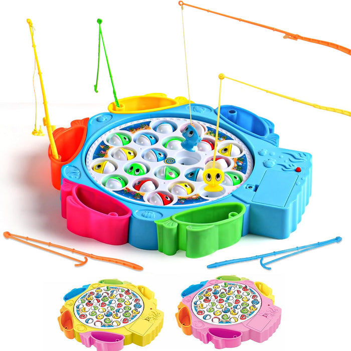 Gioco di Pesca per Bambini con Pesciolini Giocattolo da Tavola Colori Assortiti