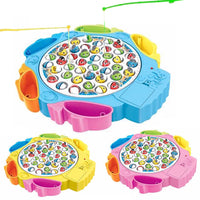 Gioco di Pesca per Bambini con Pesciolini Giocattolo da Tavola Colori Assortiti