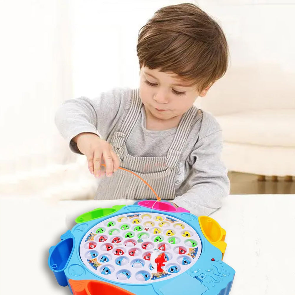 Gioco di Pesca per Bambini con Pesciolini Giocattolo da Tavola Colori Assortiti