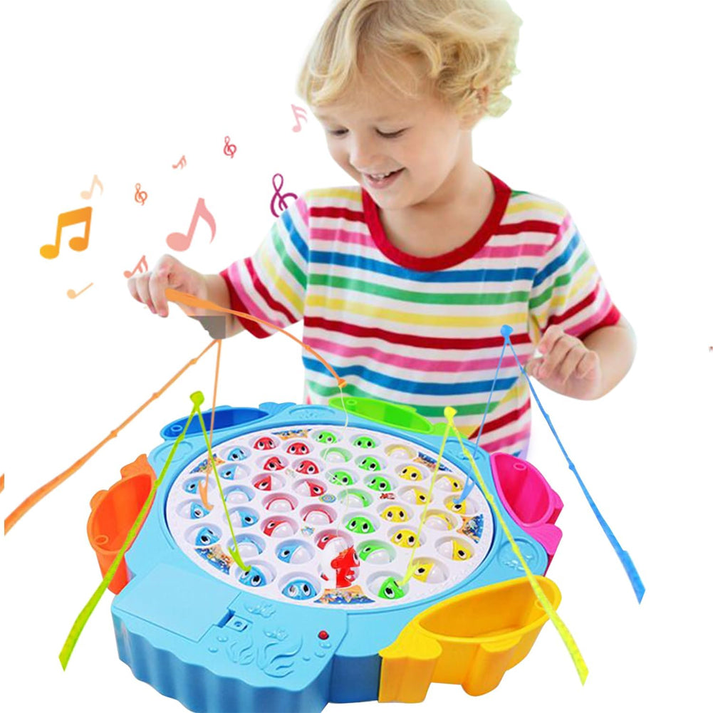 Gioco di Pesca per Bambini con Pesciolini Giocattolo da Tavola Colori Assortiti