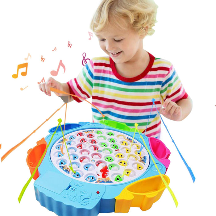 Gioco di Pesca per Bambini con Pesciolini Giocattolo da Tavola Colori Assortiti