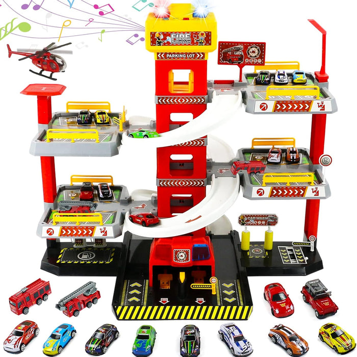 Garage 5 Piani per Bambini Parcheggio Macchinine Gioco con Macchine Idea Regalo