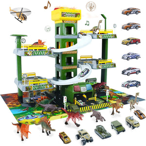 Garage Multipiano per Bambini Parcheggio Macchinine Giocattolo Idea Regalo