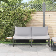 Divano da giardino-Sofa da Giardino-Divano da esterno Grigio chiaro 200,5 x 70 x 85,5 cm Acciaio
