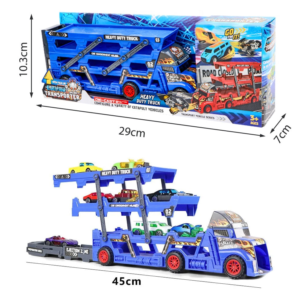 Camion Trasporto Auto con 12 Dinosauri 8 Macchine Giocattolo Idea Regalo Bambini