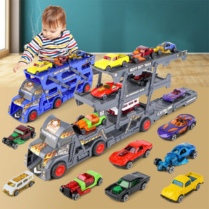 Camion Trasporto Auto con 12 Dinosauri 8 Macchine Giocattolo Idea Regalo Bambini