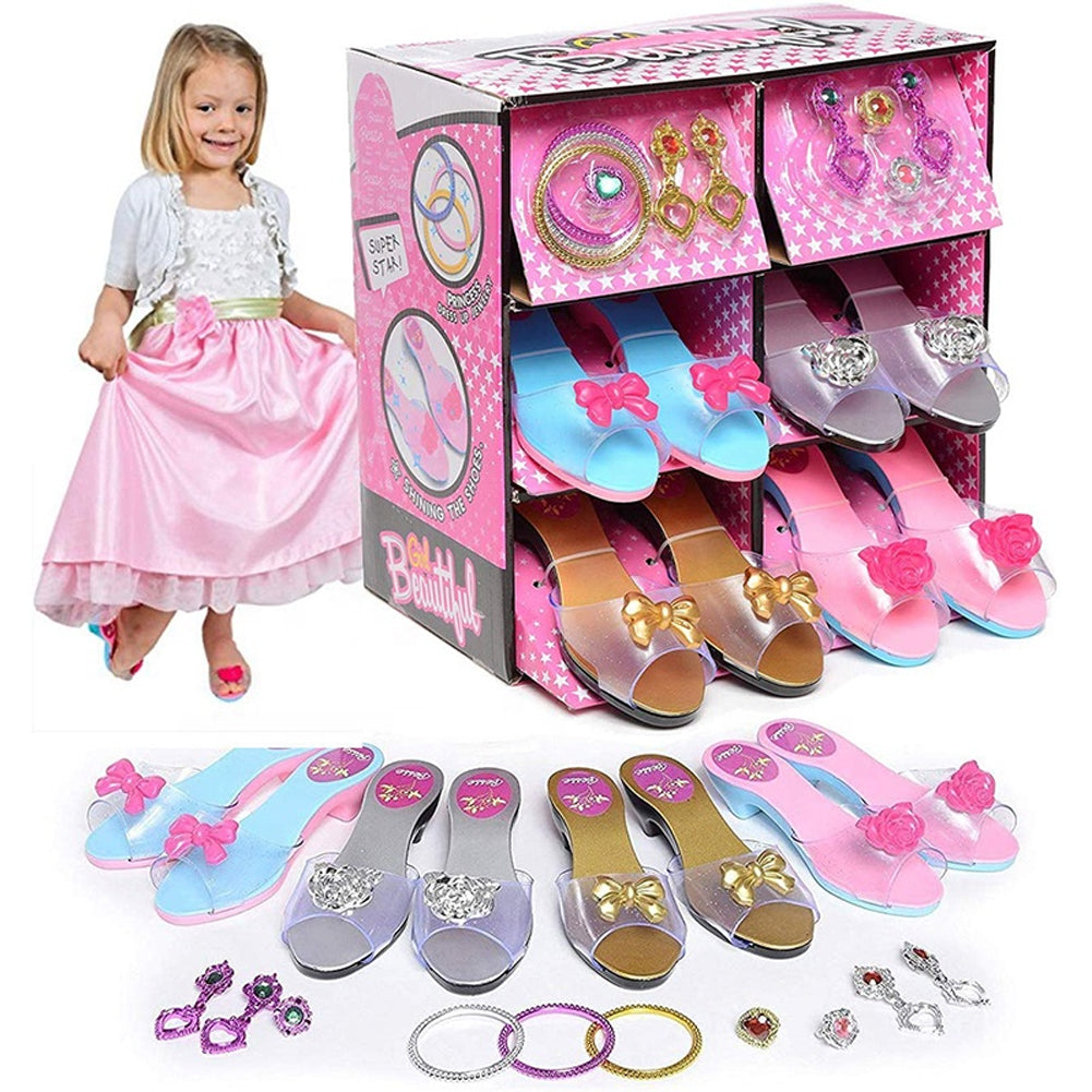 Playset Princess Fashion Bambini Gioco Principesse Beauty con Scarpe e Accessori