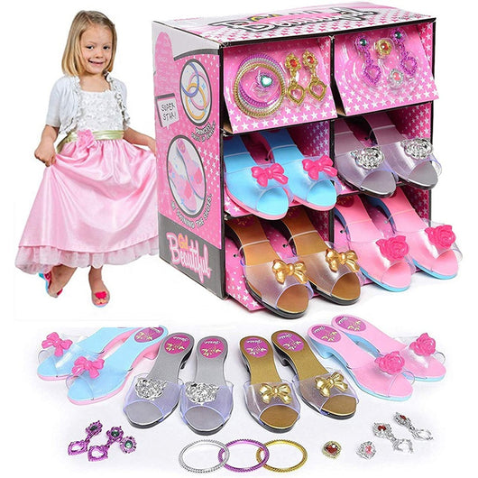 Playset Princess Fashion Bambini Gioco Principesse Beauty con Scarpe e Accessori