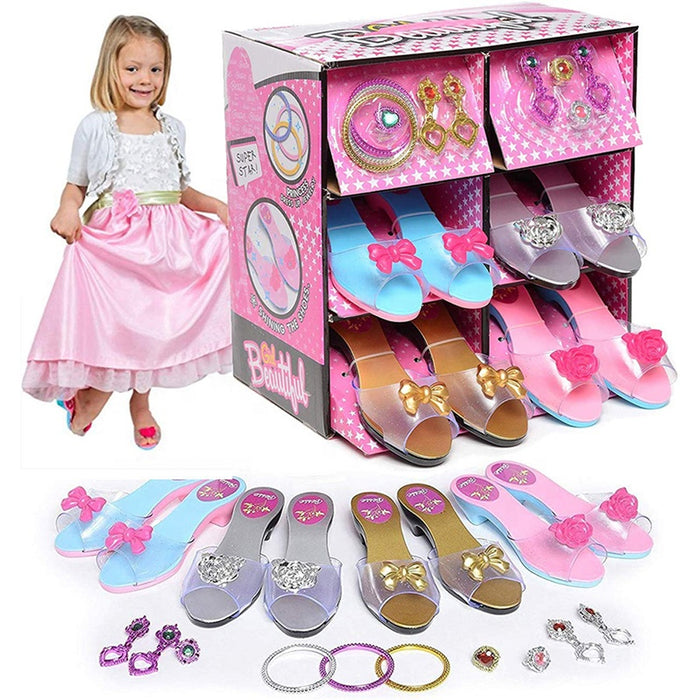 Playset Princess Fashion Bambini Gioco Principesse Beauty con Scarpe e Accessori