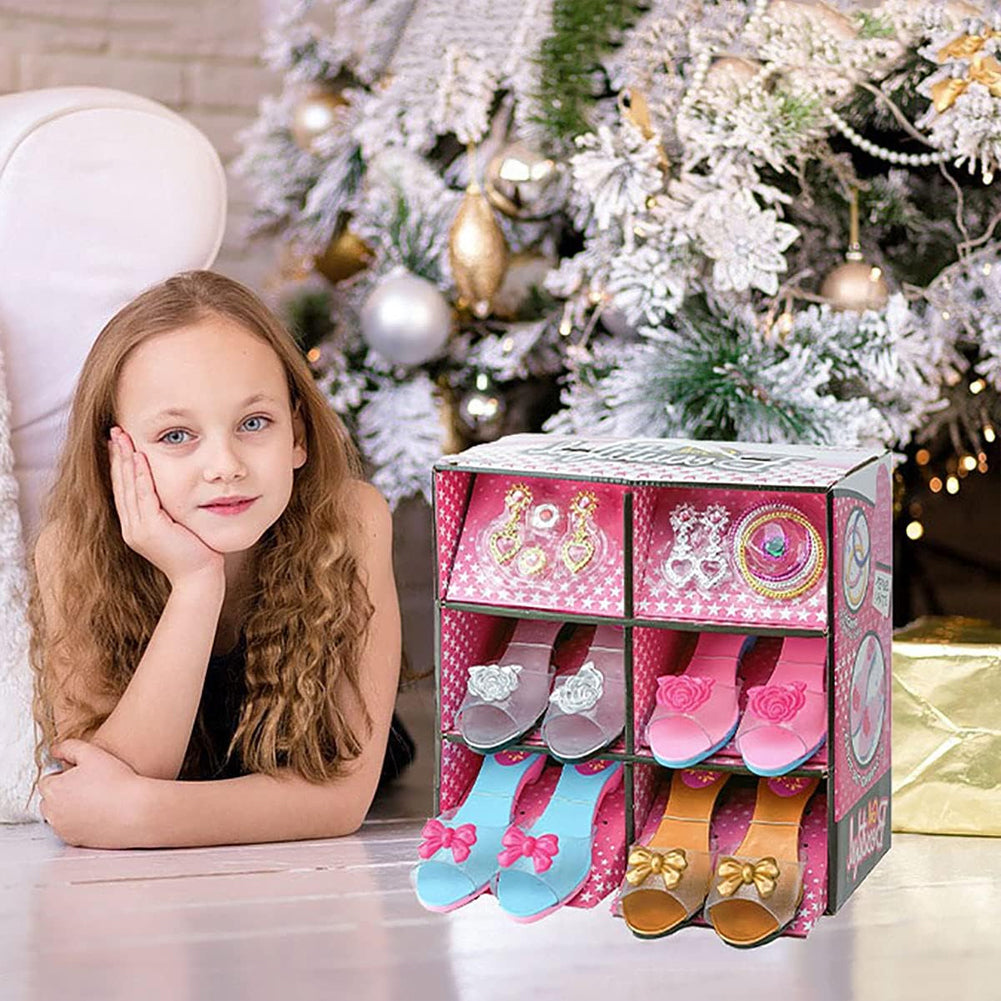 Playset Princess Fashion Bambini Gioco Principesse Beauty con Scarpe e Accessori