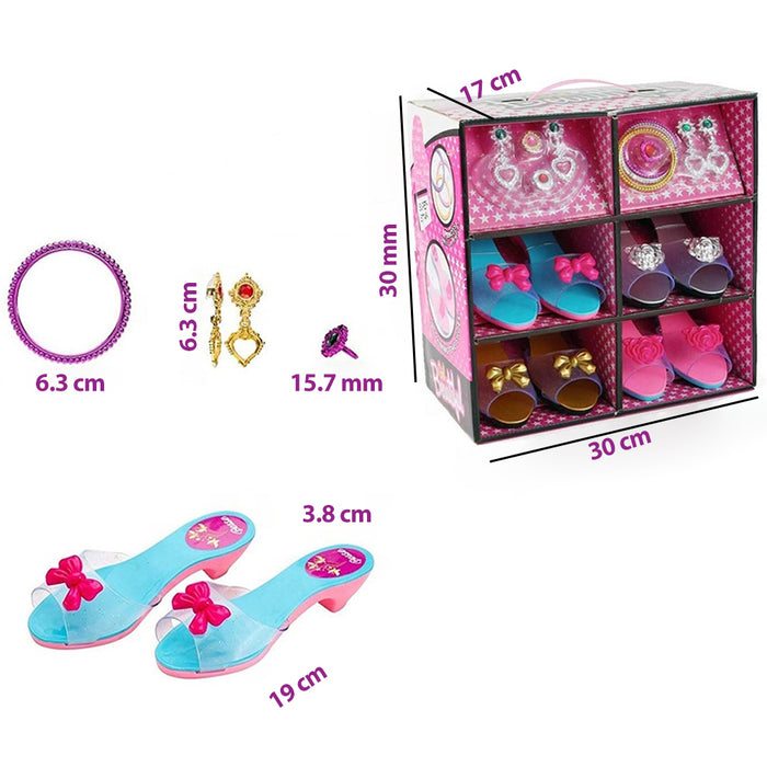 Playset Princess Fashion Bambini Gioco Principesse Beauty con Scarpe e Accessori