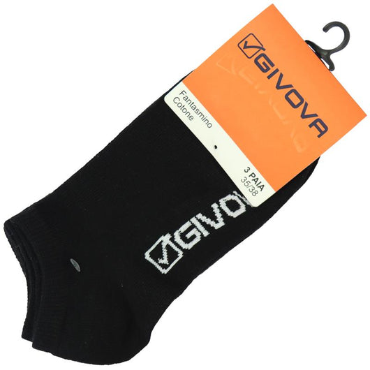GIVOVA CALZINI FANTASMINO NERO UOMO 35/38 3PZ