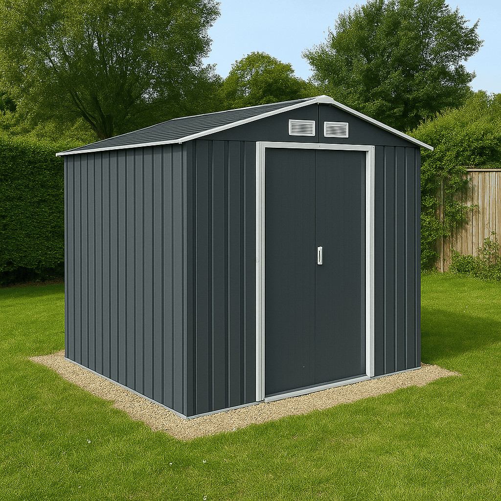 RICOVERO ATTREZZI LAMIERA CM 213X195X195 GRIGIO