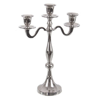 Candelabro Antichizzato Argento Shabby Chic Portacandele in Alluminio Bizzotto Formato: 3 fuochi