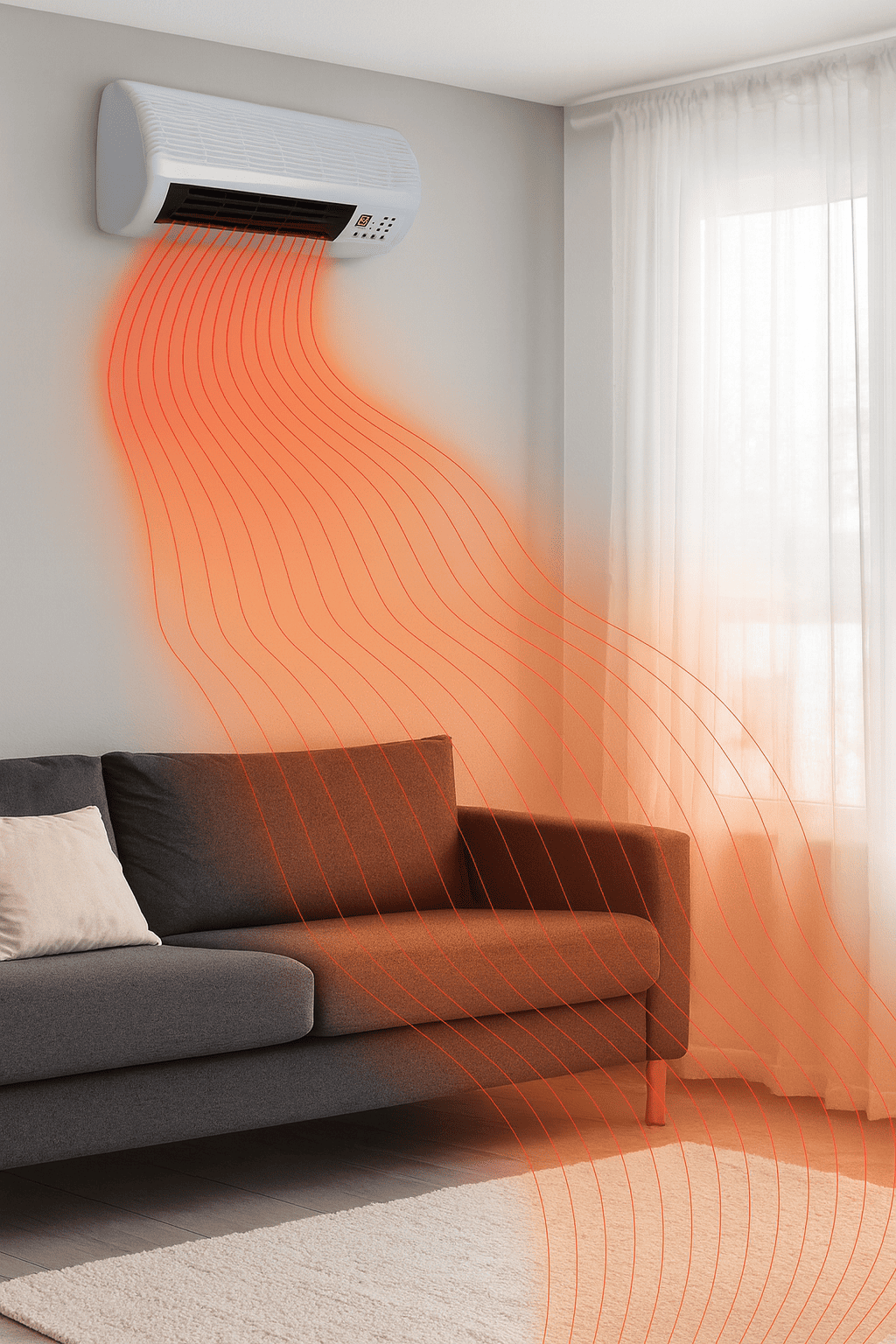 TERMOVENTILATORE DIGITALE PARETE TEPORUS 1000/2000W KPT2000B-4501L