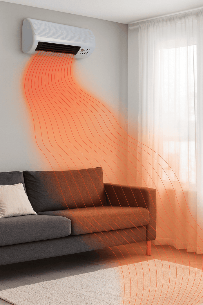 TERMOVENTILATORE DIGITALE PARETE TEPORUS 1000/2000W KPT2000B-4501L