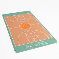 Tappeto Cameretta Bambino 80x140 Verde Morbido Campo da Basket in Polyestere e Spugna