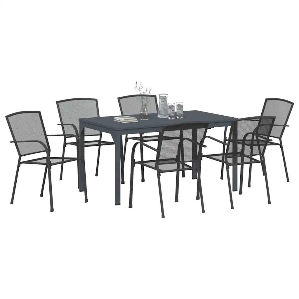 Set da Pranzo per Giardino 7 pcs Antracite 3378812