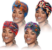 Cappello con disegno africano - cappello a turbante - cappello a nodo - cappello caldo - cappello per capelli - cappotto per capelli - Unico taglia