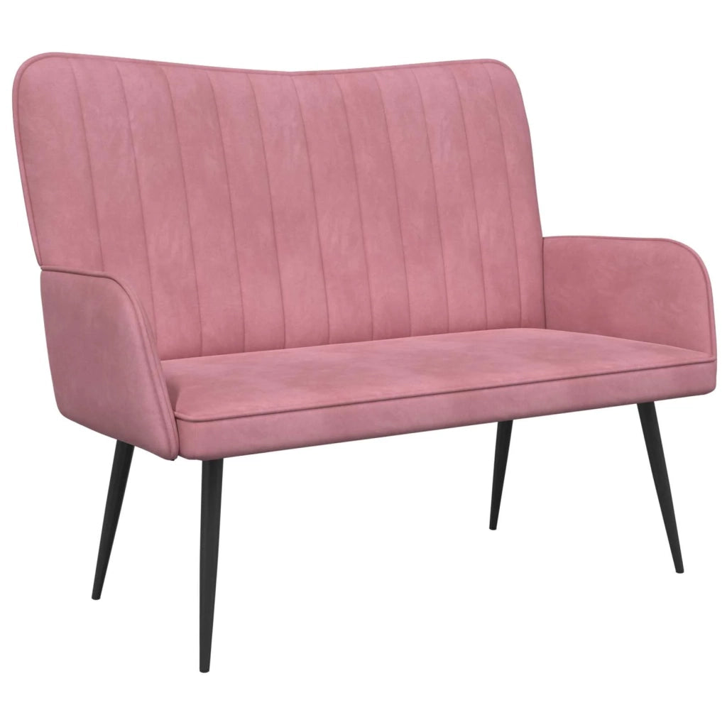 Sofa a Due Posti Rosa 115 x 61 x 87 cm Velluto 42028963