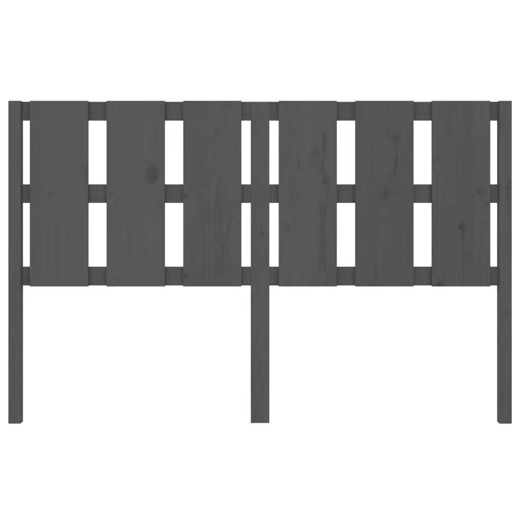 Testiera per Letto Grigia 155,5x4x100 cm Legno Massello di Pino