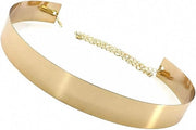 Cinturino Elegante Design a Metallo - Cinturino di Misura - Cinturino Skinny - Cinturino con Cordoncino d'Oro/Argento - Curva Perfetta del Corpo - Disegno di Placca Solida