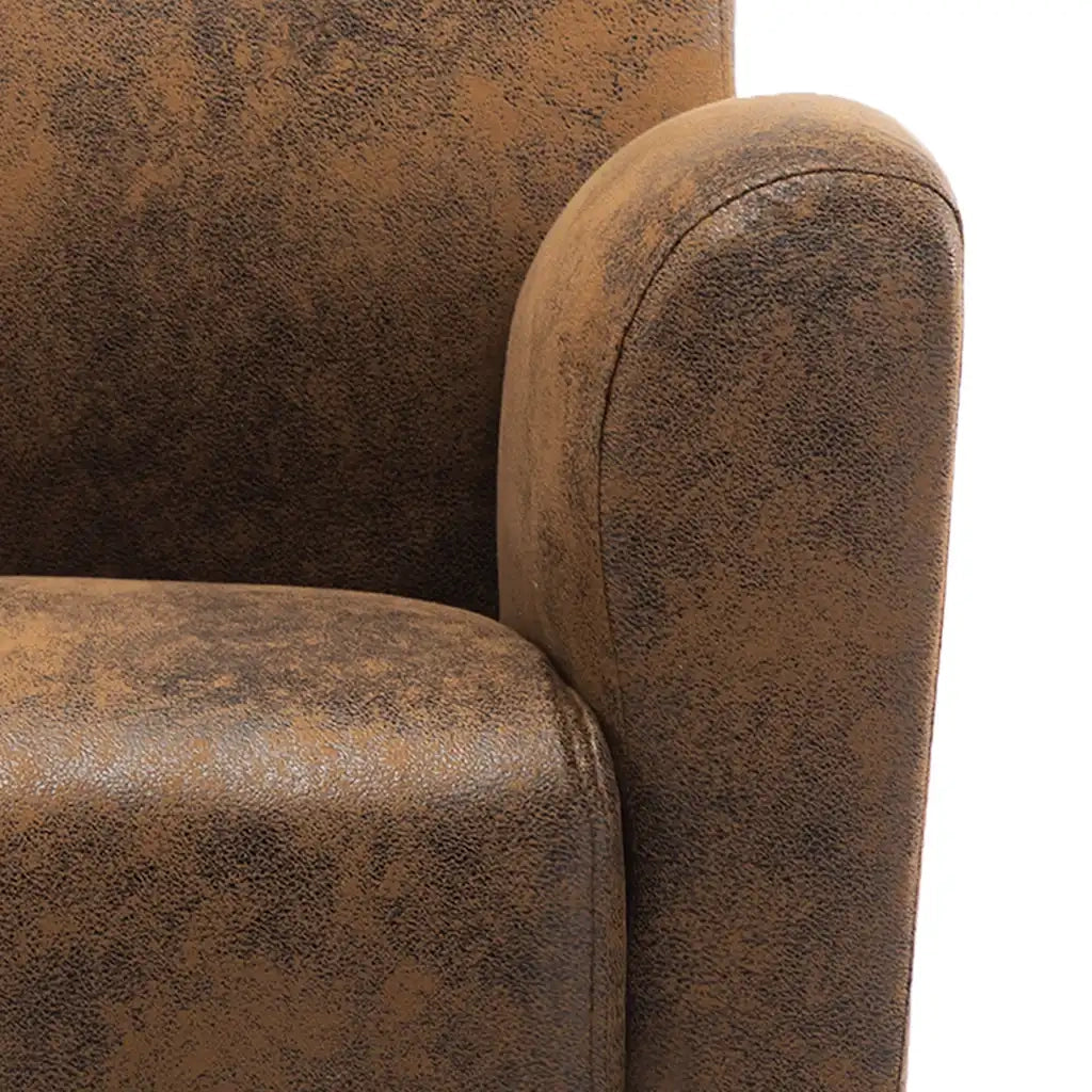 Poltrona Divano Marrone 70x69x72 cm Similpelle Scamosciata 248618