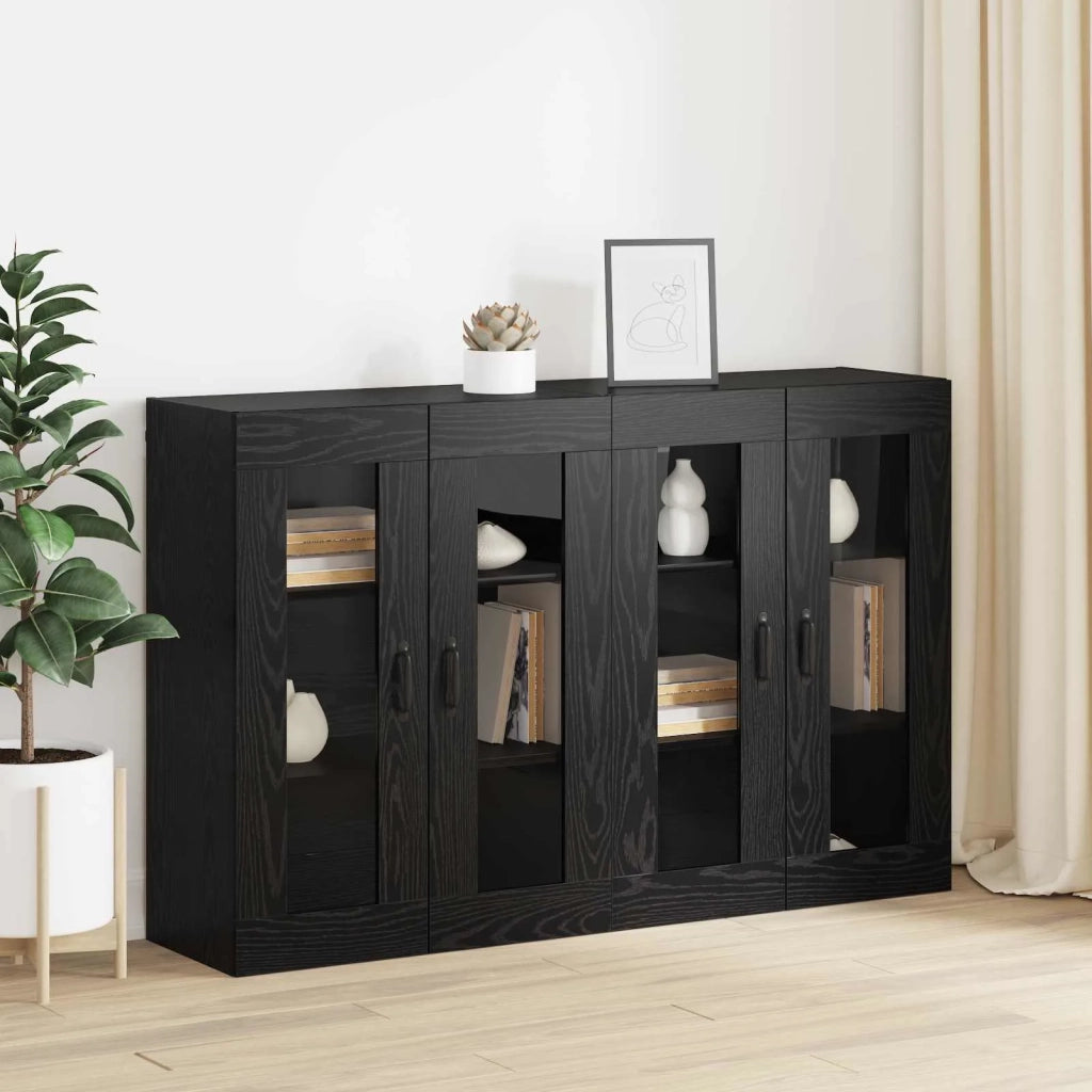 Armadi da Muro 2 pz Rovere nero 69,5 x 34 x 90 cm CFW4098187