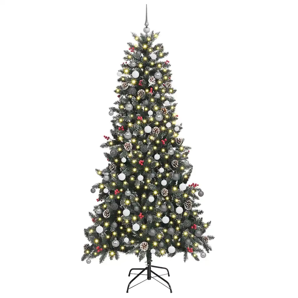 Albero di Natale artificiale con 300 LED Verde 240 cm 3395903