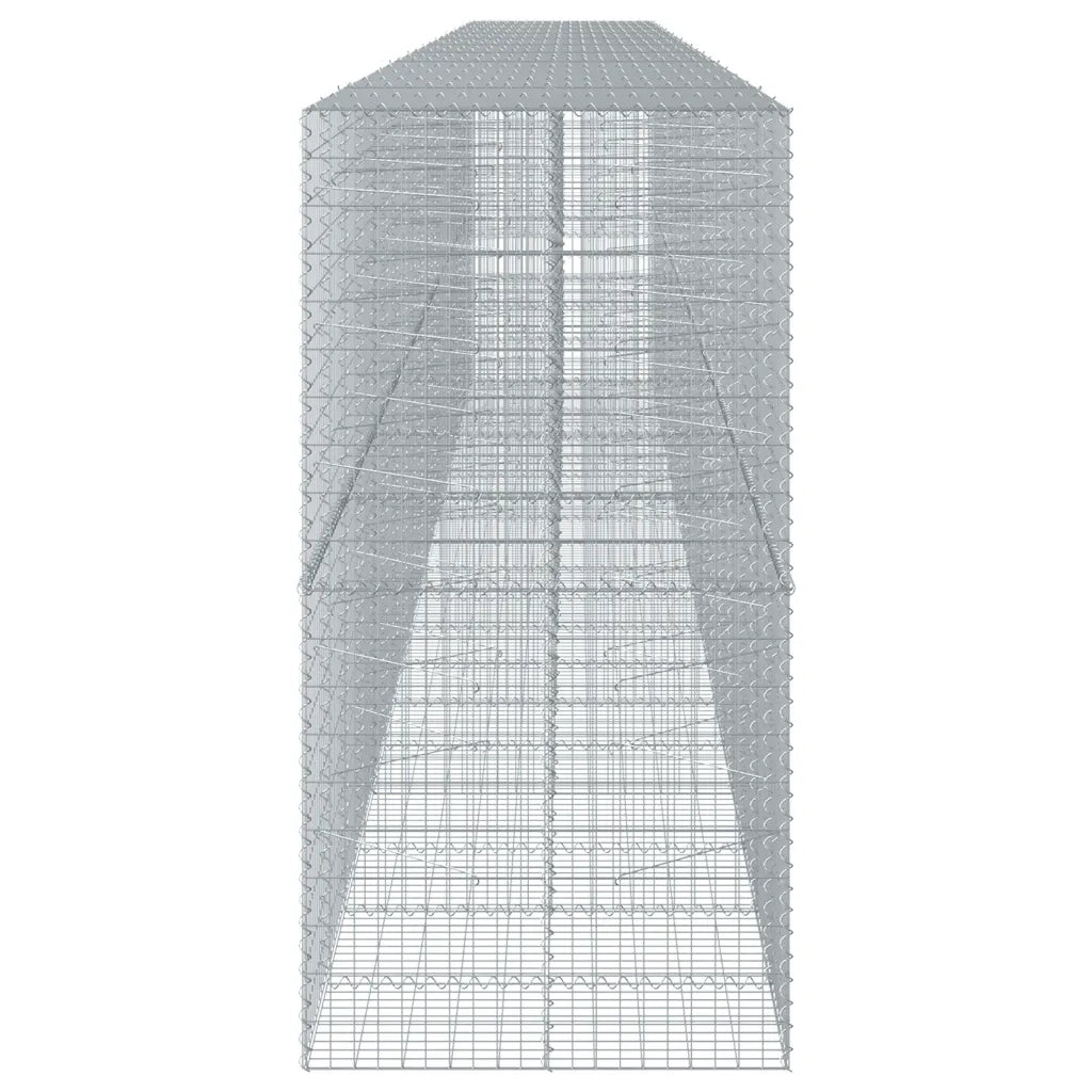 Cesto Gabbione con Copertura 1000x100x200 cm in Ferro Zincato 3295243