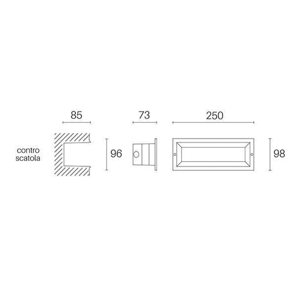 Lampada Da Incasso Contemporanea Mask Alluminio Bianco 12W Led 3000K