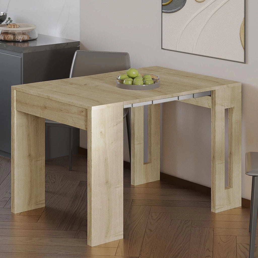 Tavolo da pranzo allungabile in legno "Nivo" - 80 x 44 x 76 cm - Beige