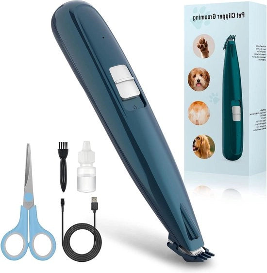 Tondeuse professionale per animali con illuminazione LED per occhi, orecchie, faccia e corpo - Ricaricabile