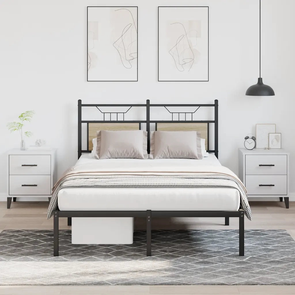 Giroletto senza Materasso-Struttura Letto Rovere Sonoma 120x190cm in Truciolato 795772