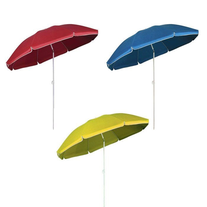 OMBRELLONE DA SPIAGGIA COLORI ASSORTITI ROSSO, GIALLO E BLU CAD UNO