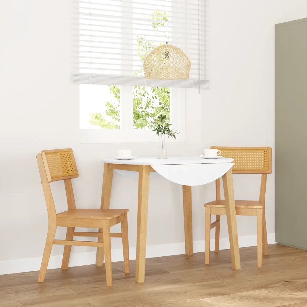 Sedie da Pranzo 2 pz in Legno Massello di Hevea 4102464