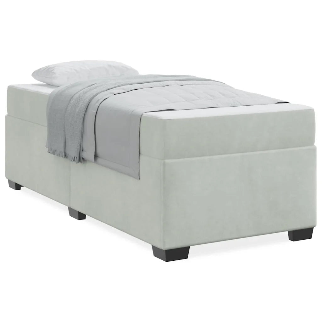 vidaXL Struttura letto con materasso Grigio chiaro 100 x 200 cm