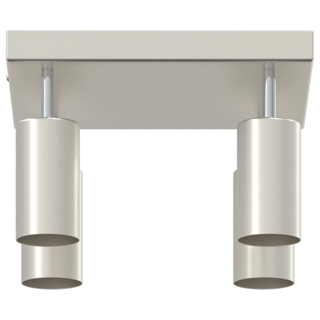 Faro da soffitto 4 Vie Regolabili Nichel Spazzolato GU10
