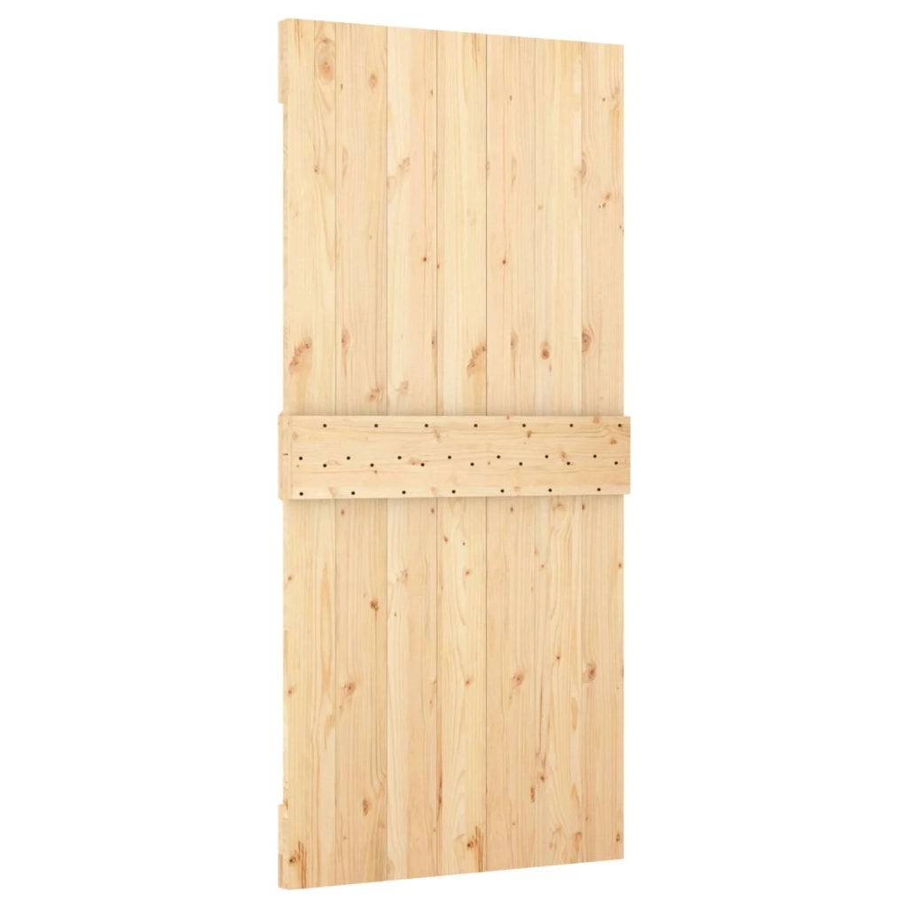 Porta scorrevole Naturale e Nero 95 x 210 cm 3445151