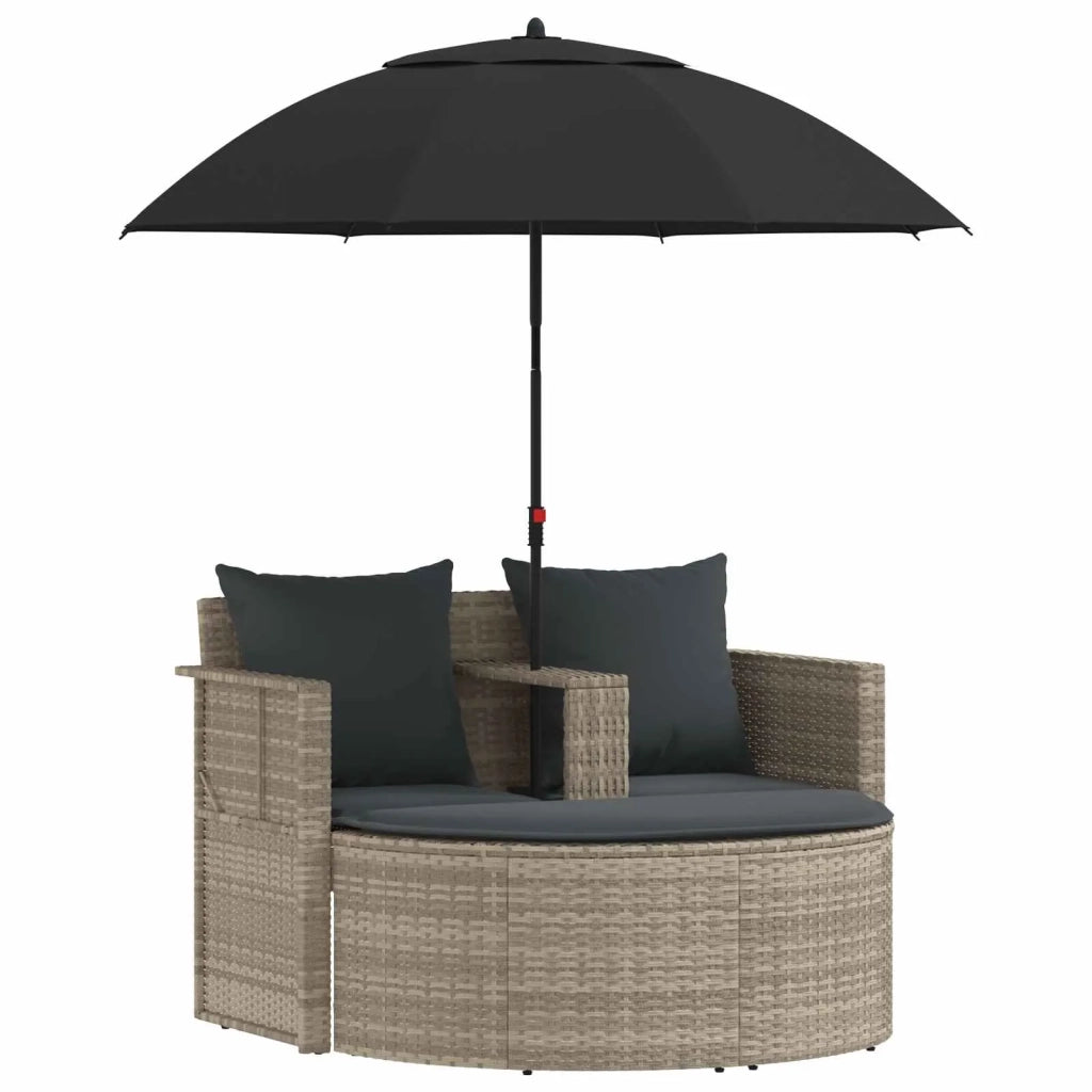 Divano da giardino 8 pz polyrattan Grigio chiaro e grigio scuro 42025901