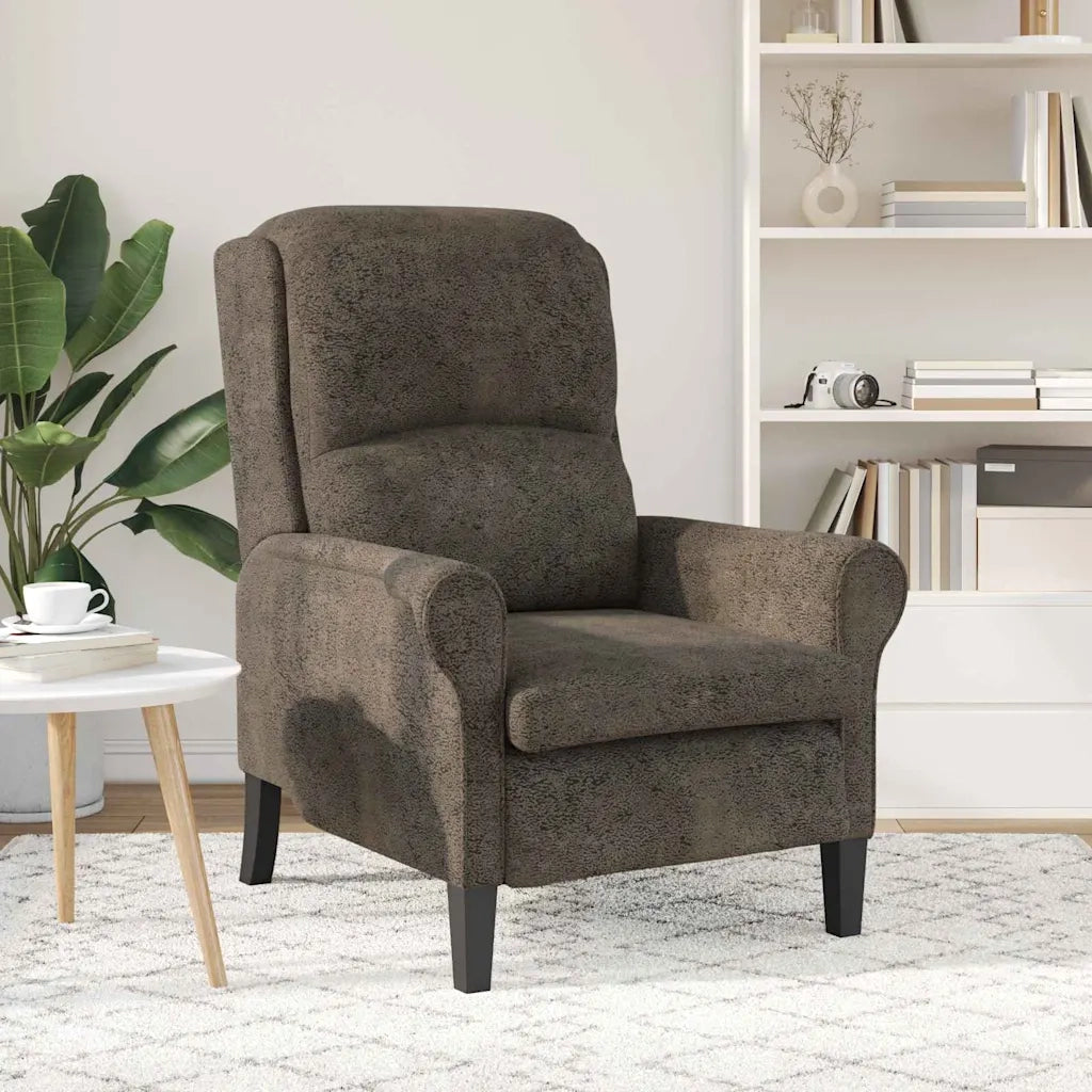 Poltrona-Divano Sedia-Poltroncina Grigio scuro Pelle Sintetica