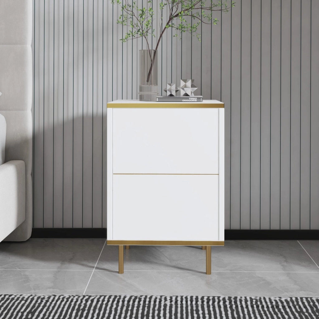 Vestone, Comodino un Ripiano, 40x35x60h cm Bianco