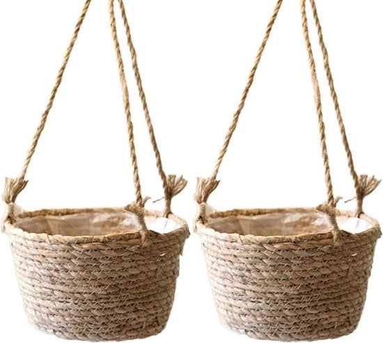 Sostegni per piante - corda di juta - vaso per piante - sostenitori per piante - vasi per fiori - 2 pezzi