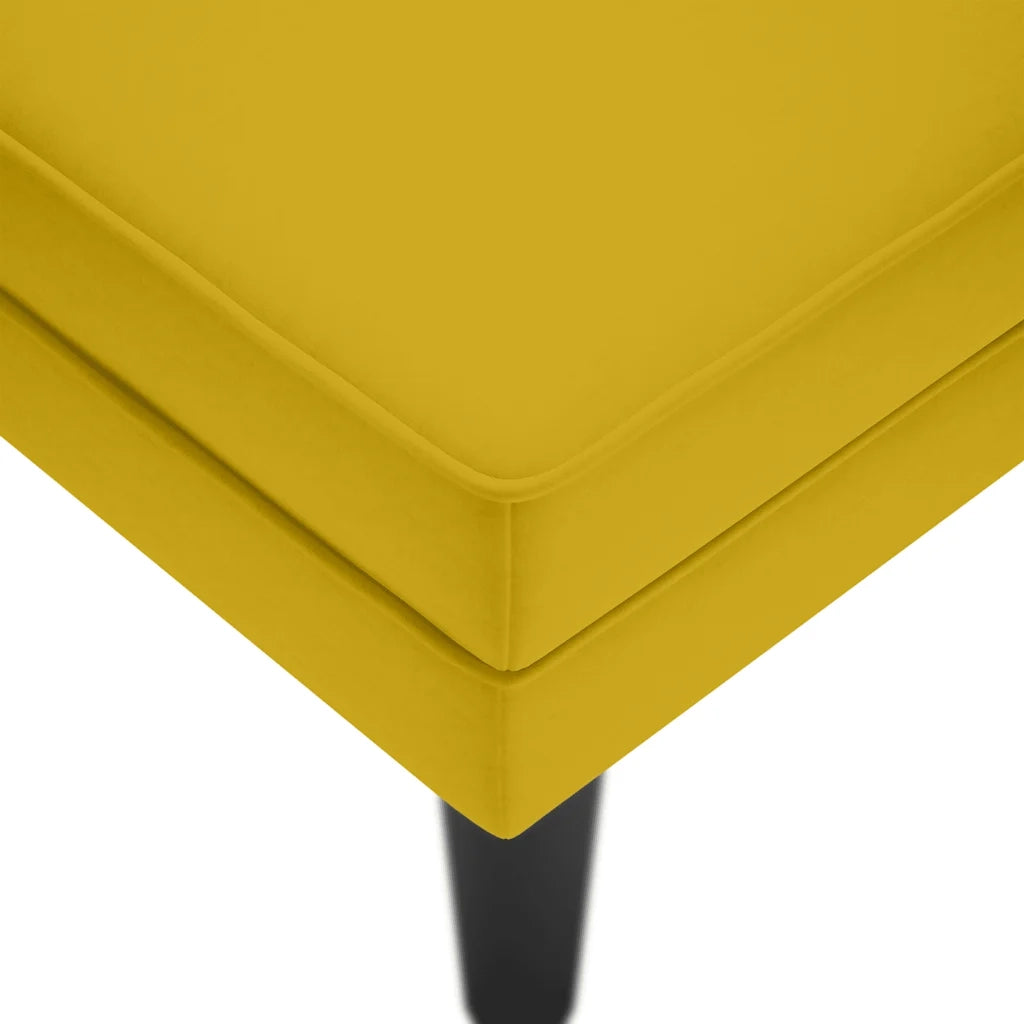 vidaXL Sdraio con Cuscino e Bracciolo Destro in Velluto Giallo