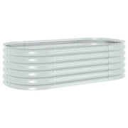 Fioriere | Cassetta per fiori | Letto Rialzato Giardino 160x80x44 cm in Acciaio Zincato Argento