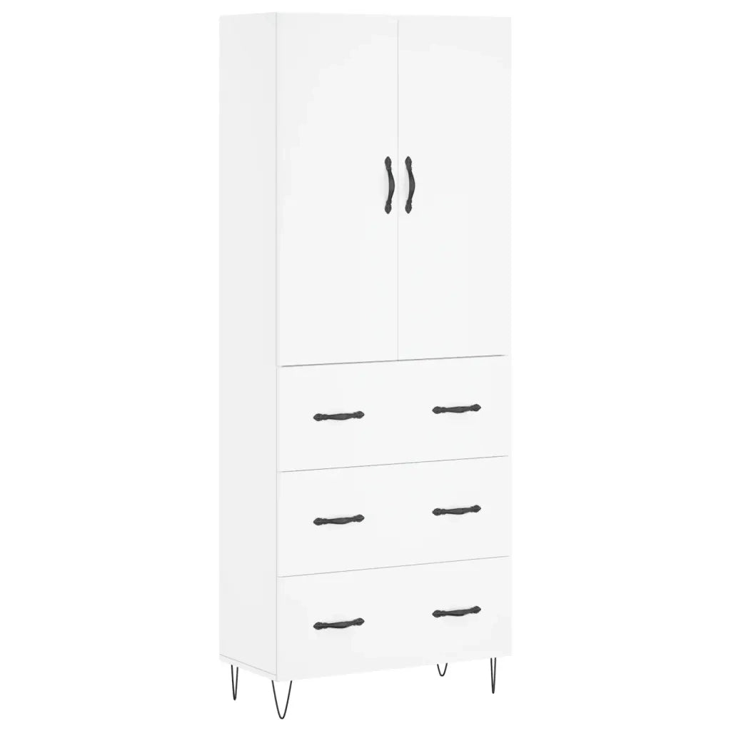 Credenza Bianca 69,5x34x180 cm in Legno Multistratocod mxl 131423