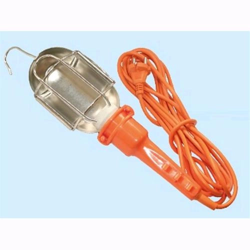 Lampada da officina portatile zincata con cavo 10mt