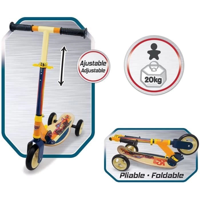 Auto Scooter pieghevole in legno a 3 ruote