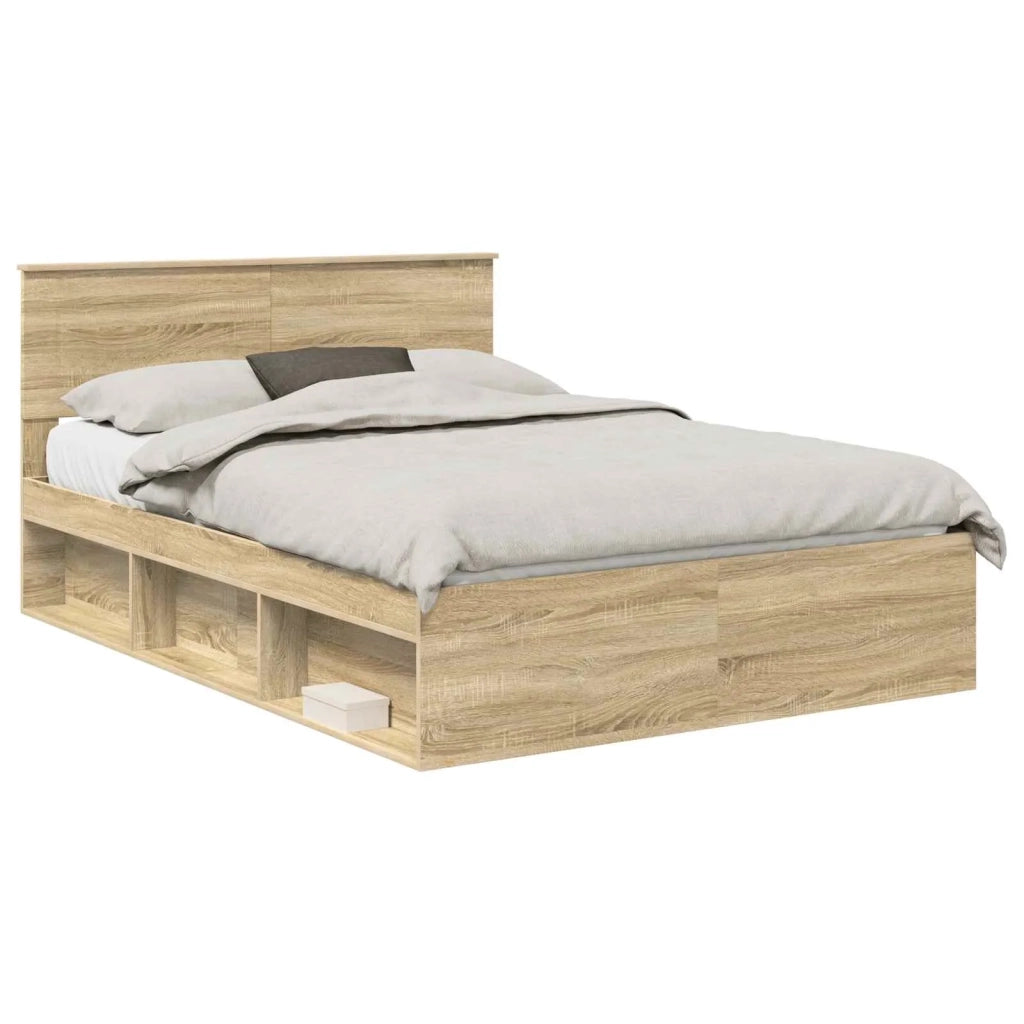Struttura del letto Sonoma 140 x 190 cm Legno multistrato 3407870